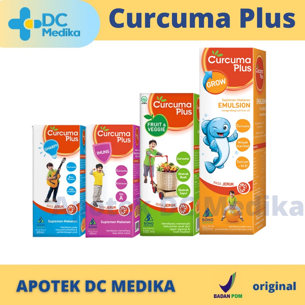 CURCUMA PLUS / SUPLEMEN MAKANAN / SUPLEMEN MAKANAN ANAK &amp; DEWASA