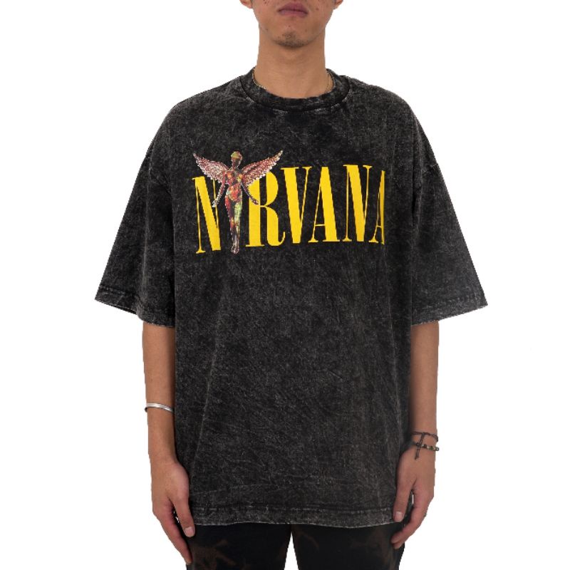 OVERSIZE TSHIRT TEE TOXIC1805 NIRVANA 01 BLACK WASH PREMIUM