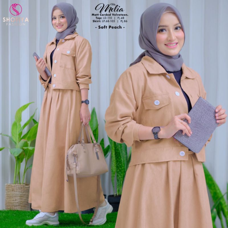 SET OUTER + ROK POLOS SUPER CANTIK MELIA BY SHOFIYA