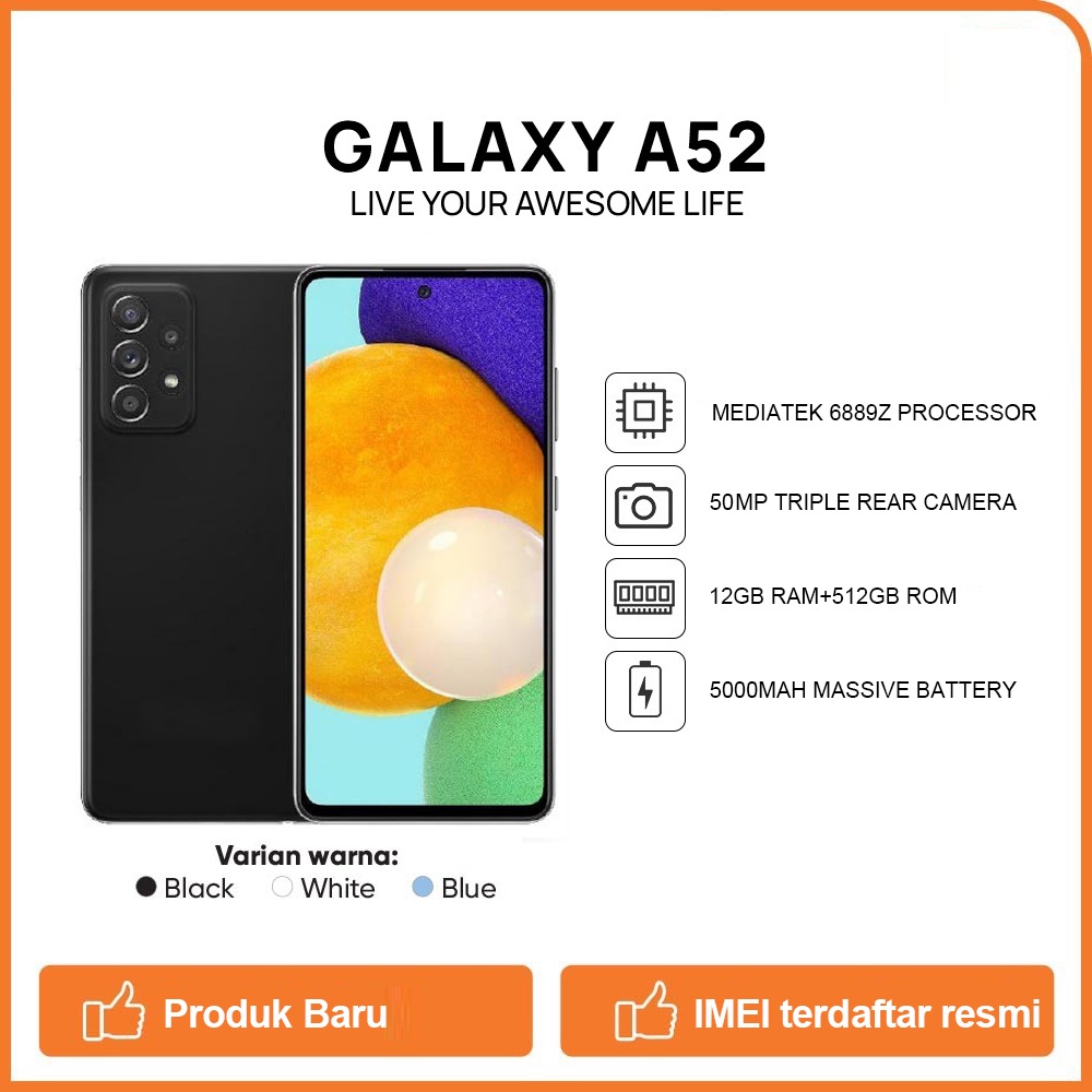 【Terbaru 2023 hp promo】A52S Handphone android 4G/5G 7.5inci Full Screen Smartphone RAM 12GB + 512GB Asli HP Murah Cuci Gudang Hape