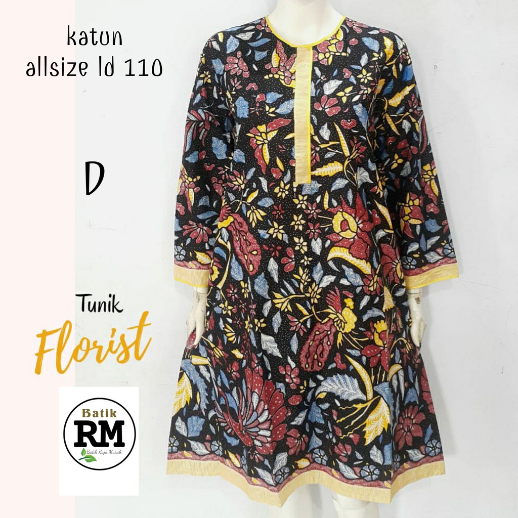 Tunik floris ori batik solo