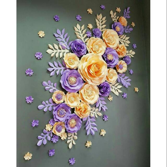 Paperflower wall kertas  jasmin  mengkilap bunga  kertas  