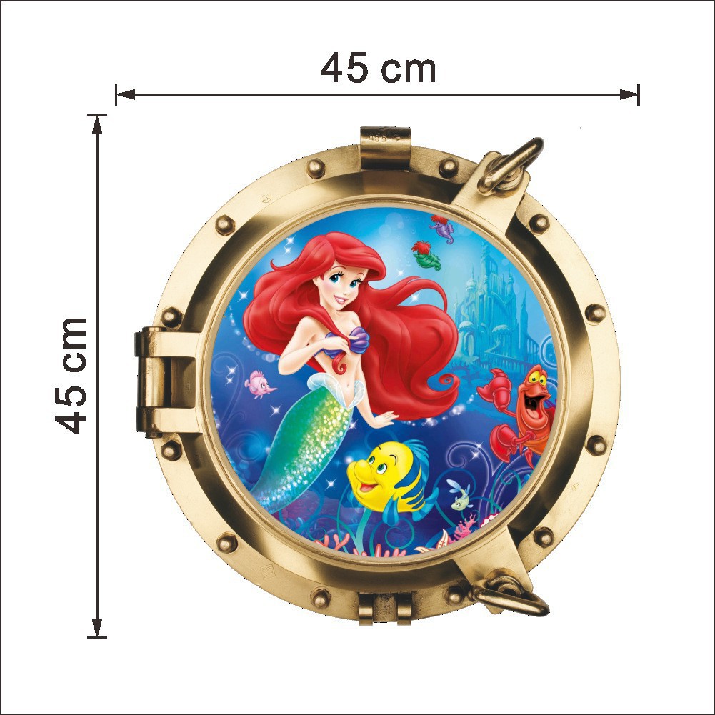 WALLSTICKER KARAKTER KARTUN PRINCES ARIEL LITTLE MERMAID WALSTICKER STIKER DINDING GD DEKORASI