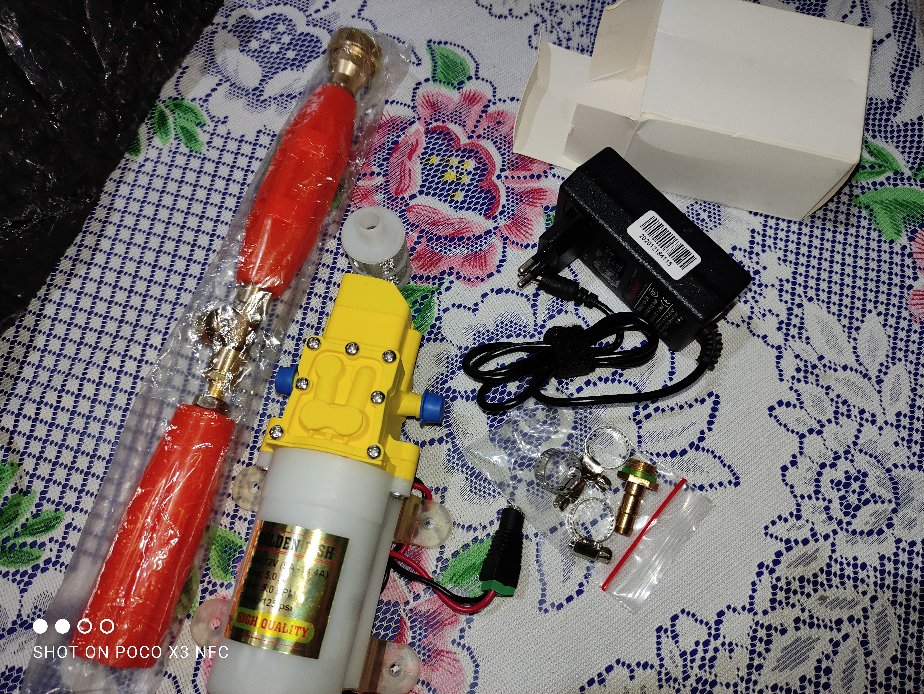 Paket Lengkap Tanpa Selang Dinamo Golden Adaptor 3 A Pompa Air Steam 12v Dc Disenfektan Cuci Motor