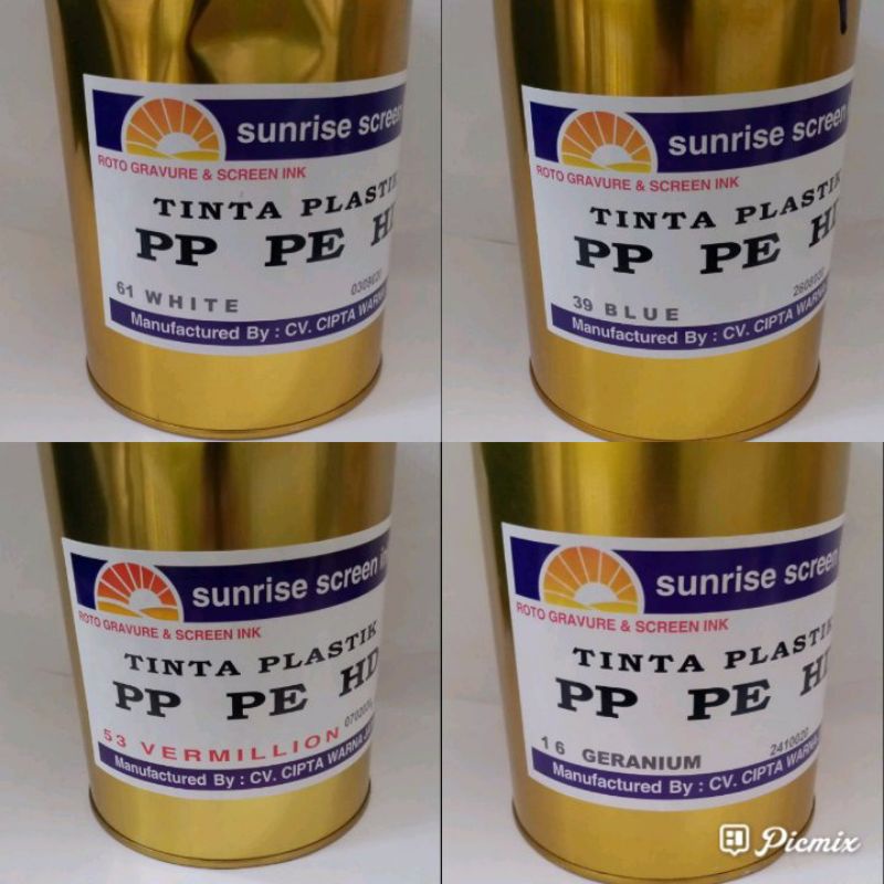 

PPHD Tinta Sablon Plastik Sunrise 1kg (Khusus Jawa)