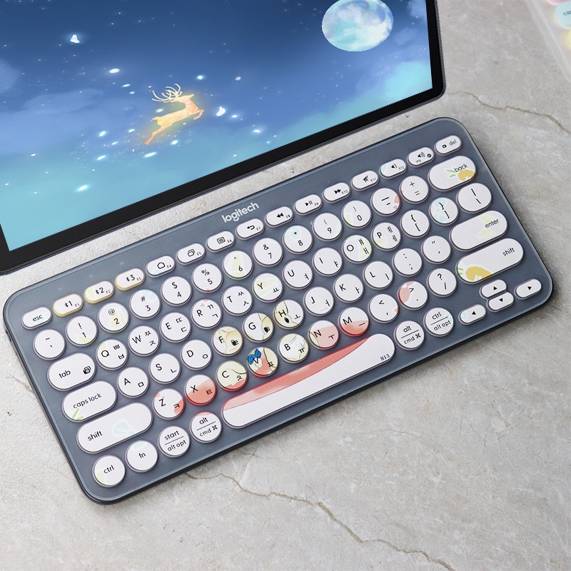 Cover Pelindung Keyboard Logitech K380 / K480 Bahan Silikon Anti Debu