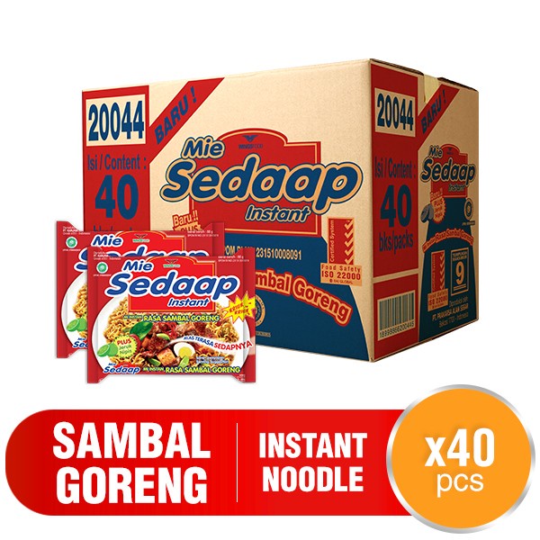 

Sedaap Mie Instan Sambal Goreng 88 gr 1 Dus isi 40 pcs
