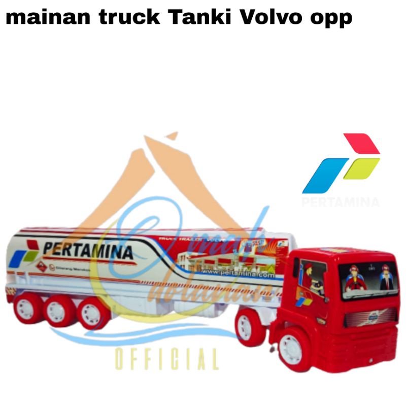 TANKI TRUCK_MAINAN ANAK KENDARAAN TRUK TANKI PERTAMINA OPP/MAINAN TRUK TANKI VOLVO PANJANG TERBARU S