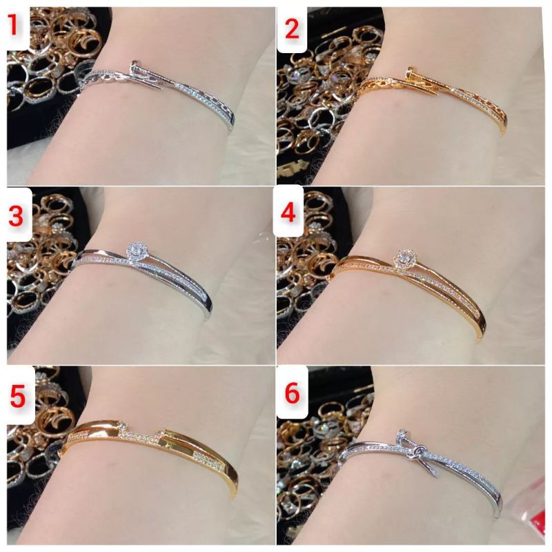 La Vienne - Gelang Bangle Titanium Wanita - 5 Variasi Enne