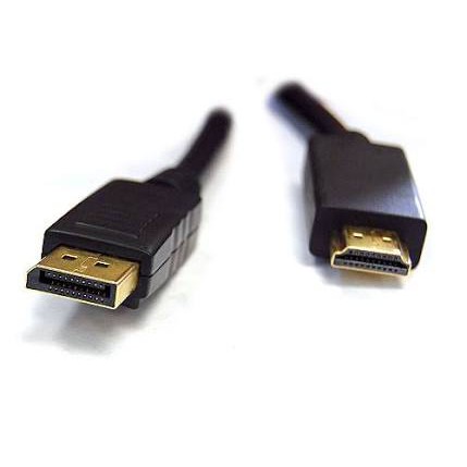 KABEL DISPLAY PORT TO HDMI PANJANG 1.8M (DP MALE TO HDMI MALE)