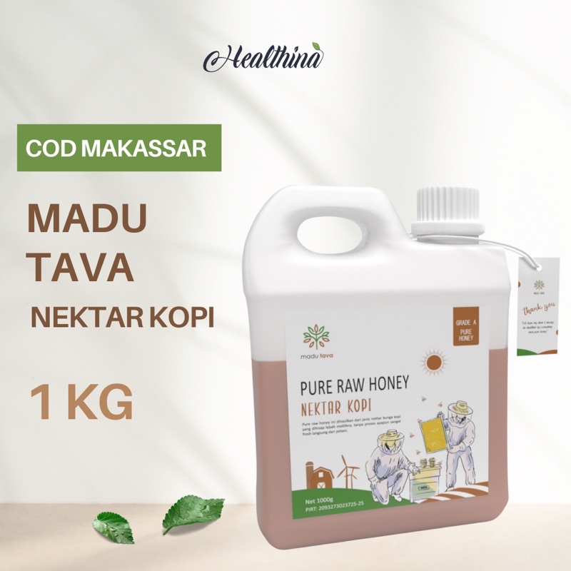 

COD Makassar Madu Murni Asli Tava 1kg Nektar Bunga 100% Murni Pure Raw Honey- Kopi