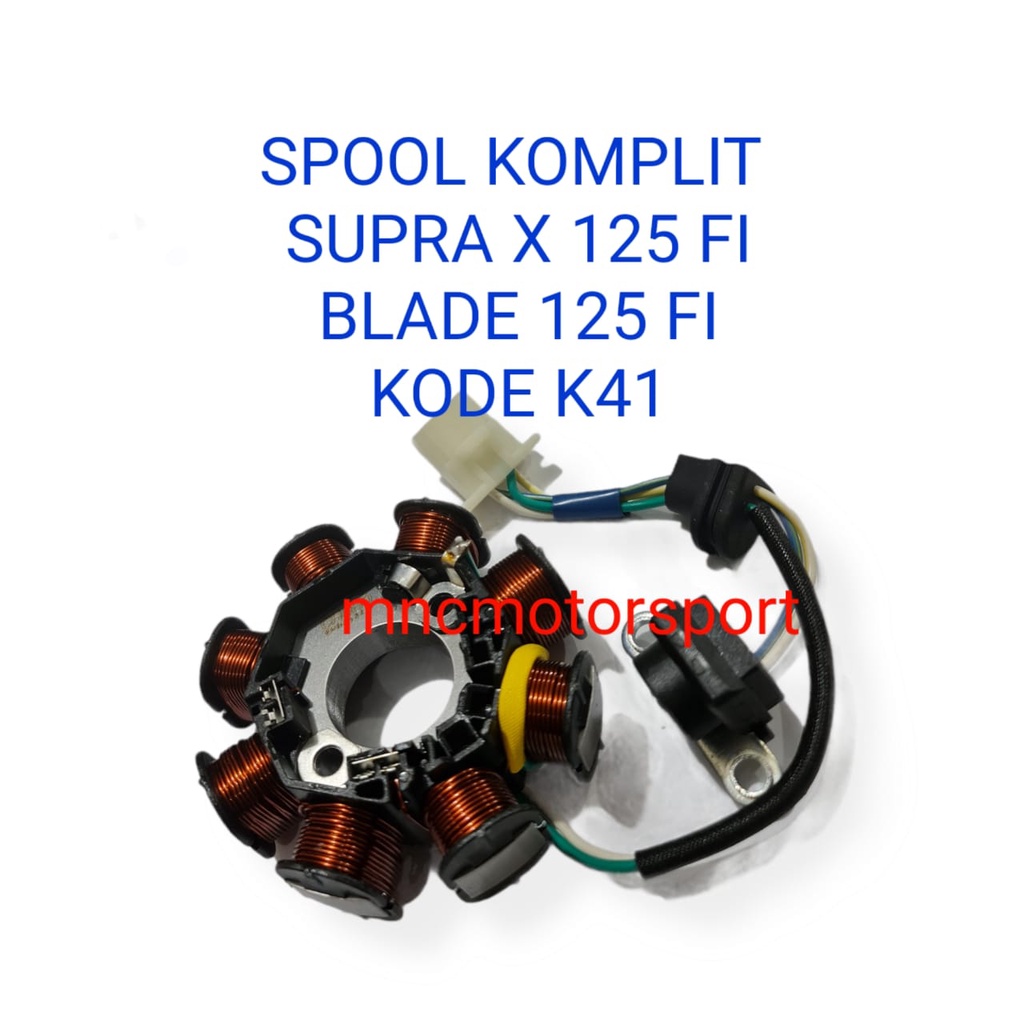 SPOOL SPUL KOMPLIT SUPRA X 125 FI BLADE 125 FI KODE K41 TAHUN 2014 KE ATAS