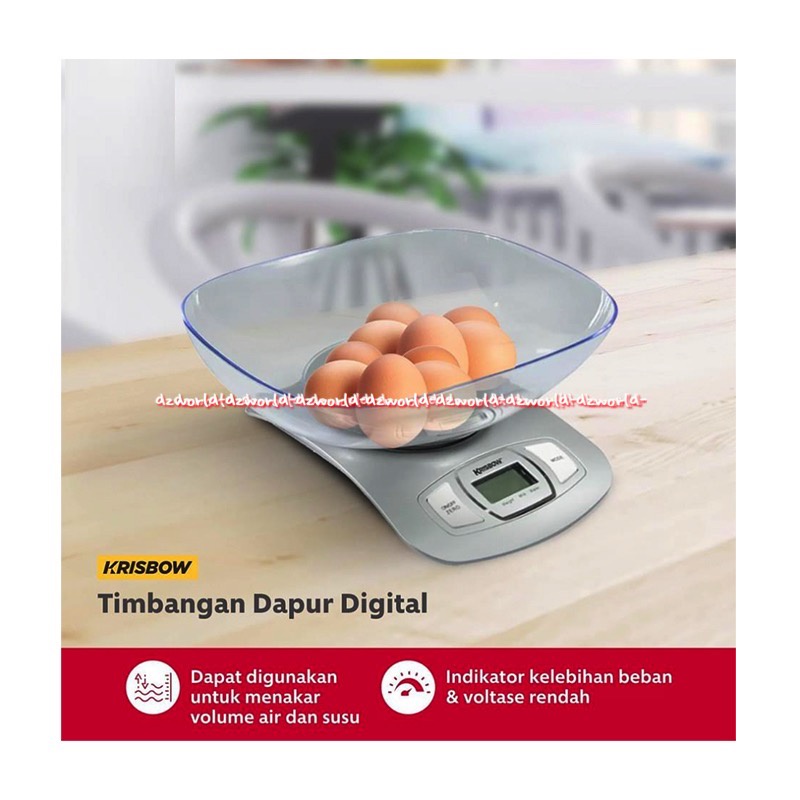 Krischef Electronic Kitchen Scale Timbangan Digital 5kg Bisa Menimbang Air dan Susu Kithen Scale Measuring Elektronik Kris Chef