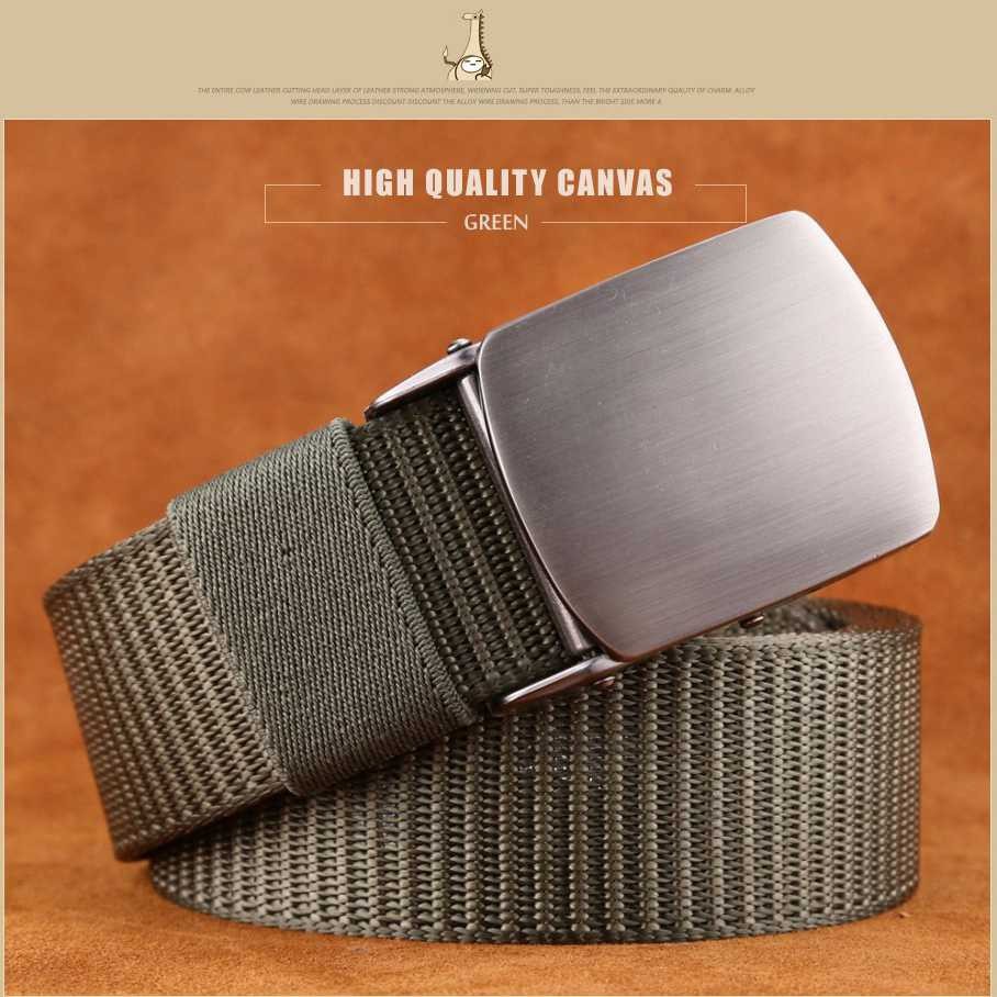 Terlariss !! Miluota Tali Ikat Pinggang Pria Canvas Stylish Metal Buckle Belt MU071