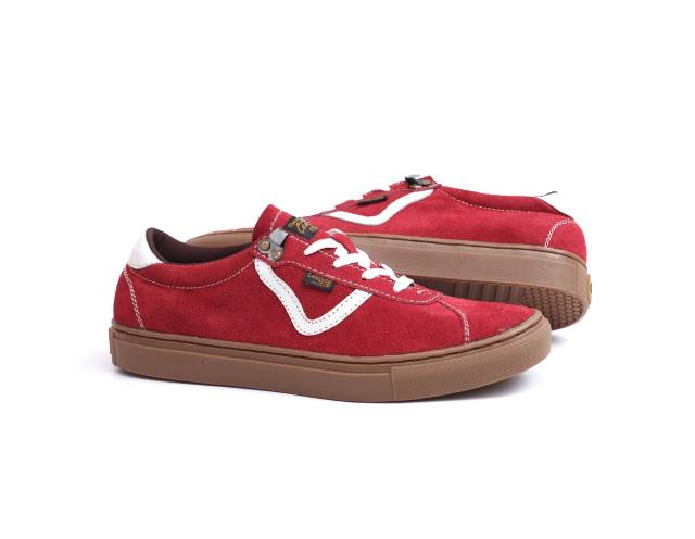 Sepatu Lokal Shoes Local Pride Cevany Ballad Os Low Cut Red Gum