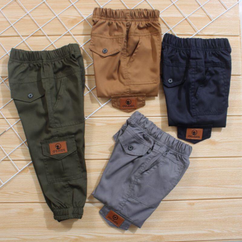 Celana Panjang Anak Jogger Cargo Gary Unisex (1-6 Tahun) OVIKIDS