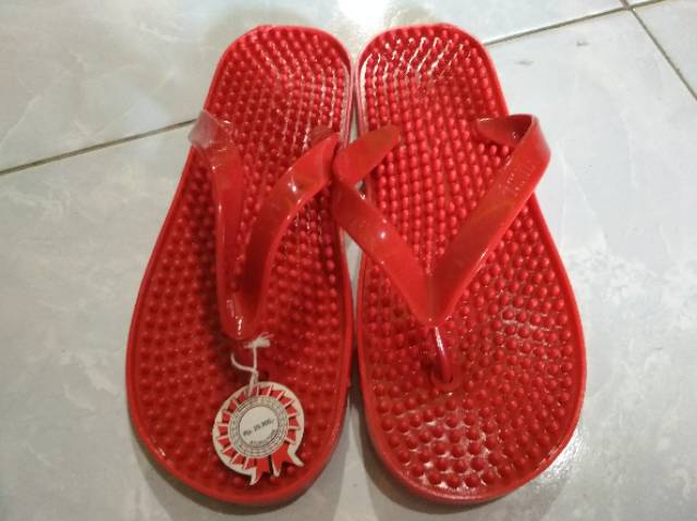 Sandal Jepit Refleksi Acupunture Massage totol kecil karet