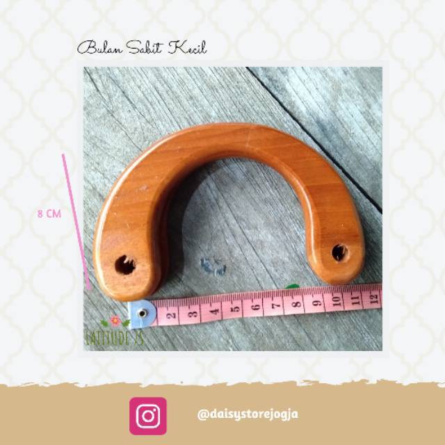 Handle Tas Bahan Kayu  Bentuk C Ukuran  Kecil  Shopee Indonesia