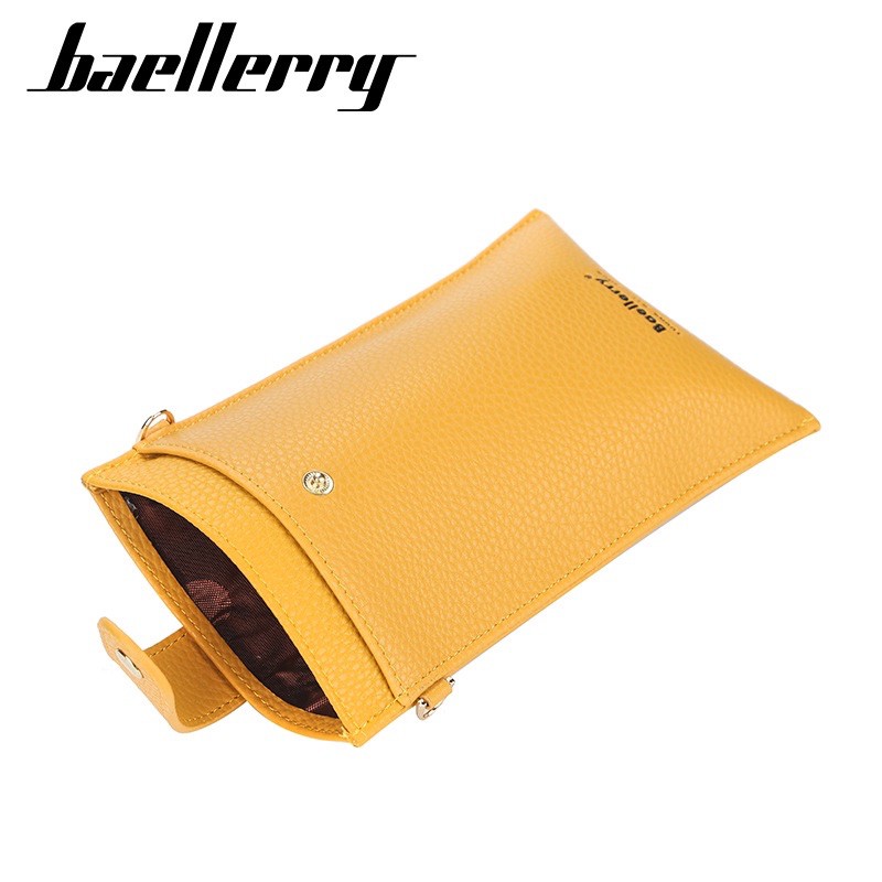 Tas Selempang Kulit Mini Wanita Dompet Cewek Tipis Tekstur Kulit Jeruk Baellerry N8609