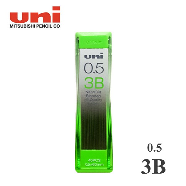 

Unik Uni Nano Dia Pencil Lead 0.5 mm 3B / Isi Pensil Mekanik 3B - 0.5 mm Orisinil