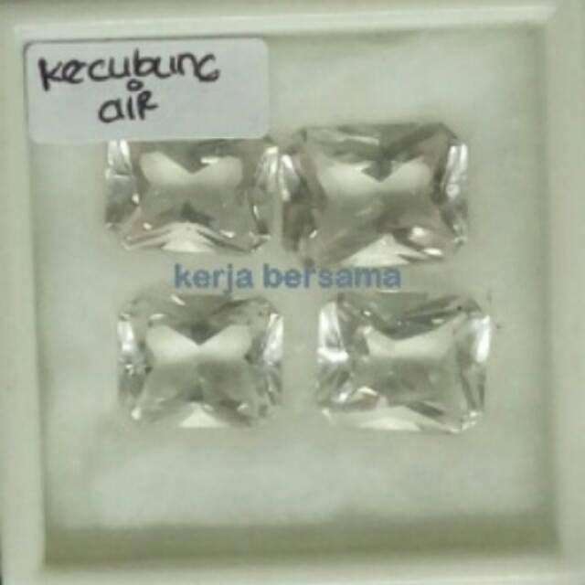 Natural batu kecubung air kotak cutting