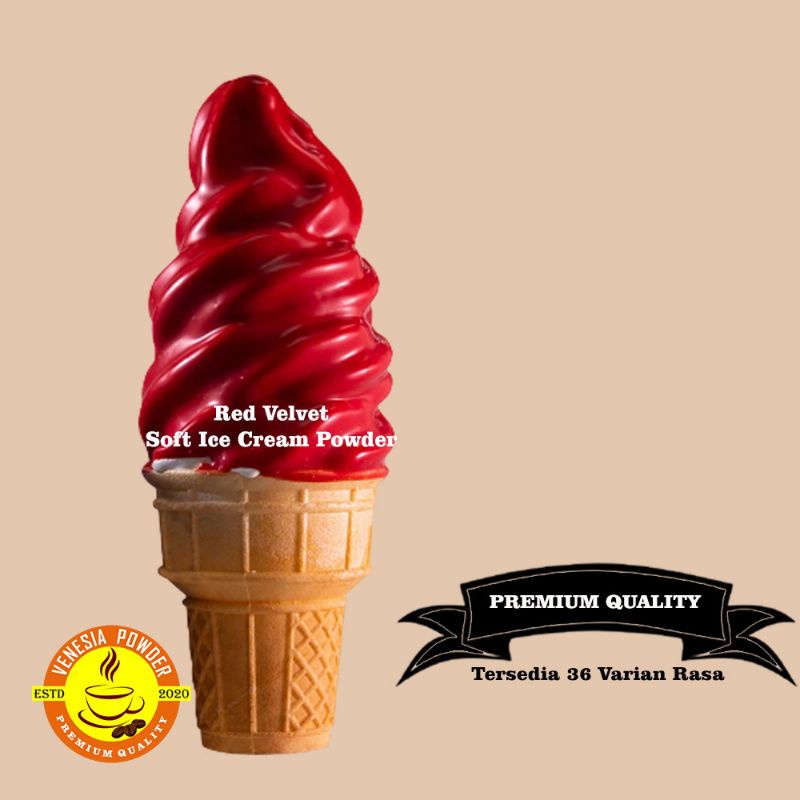 

SOFT ICE CREAM RASA RED VELVET TERLARIS - BUBUK ES KRIM RED VELVET TERLARIS - BUBUK ES KRIM