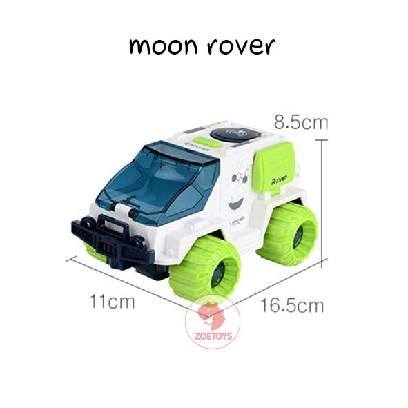 Zoetoys Moon Rover Spaceship | Astronaut Space Shuttle Aerospace Rocket Toys Pretend Play | mainan luar angkasa rocket mobil2an Astronot Edutoys | Cari Kado Natal