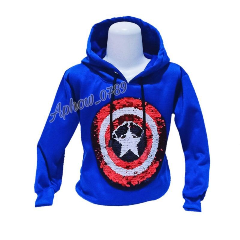 [ COD ] Jaket sweater Hoodie anak Laki-laki Usap super Hero Usia 2-9thn