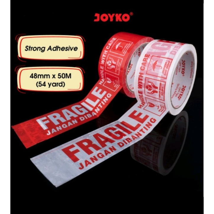 

N_S_Y Lakban Fragile Jangan Dibanting Opp Tape Opp48 mm merekat kuatt