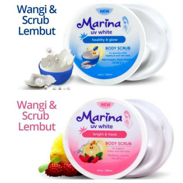 [SCRUB] Marina UV White Healthy Glow Bright Fresh Body Scrub - 200ML