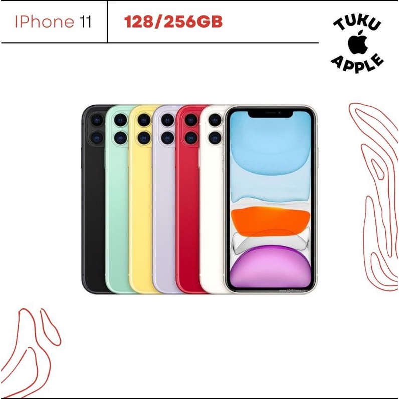 iPhone 11 128GB Purple / Black / Red / Yellow Second Original