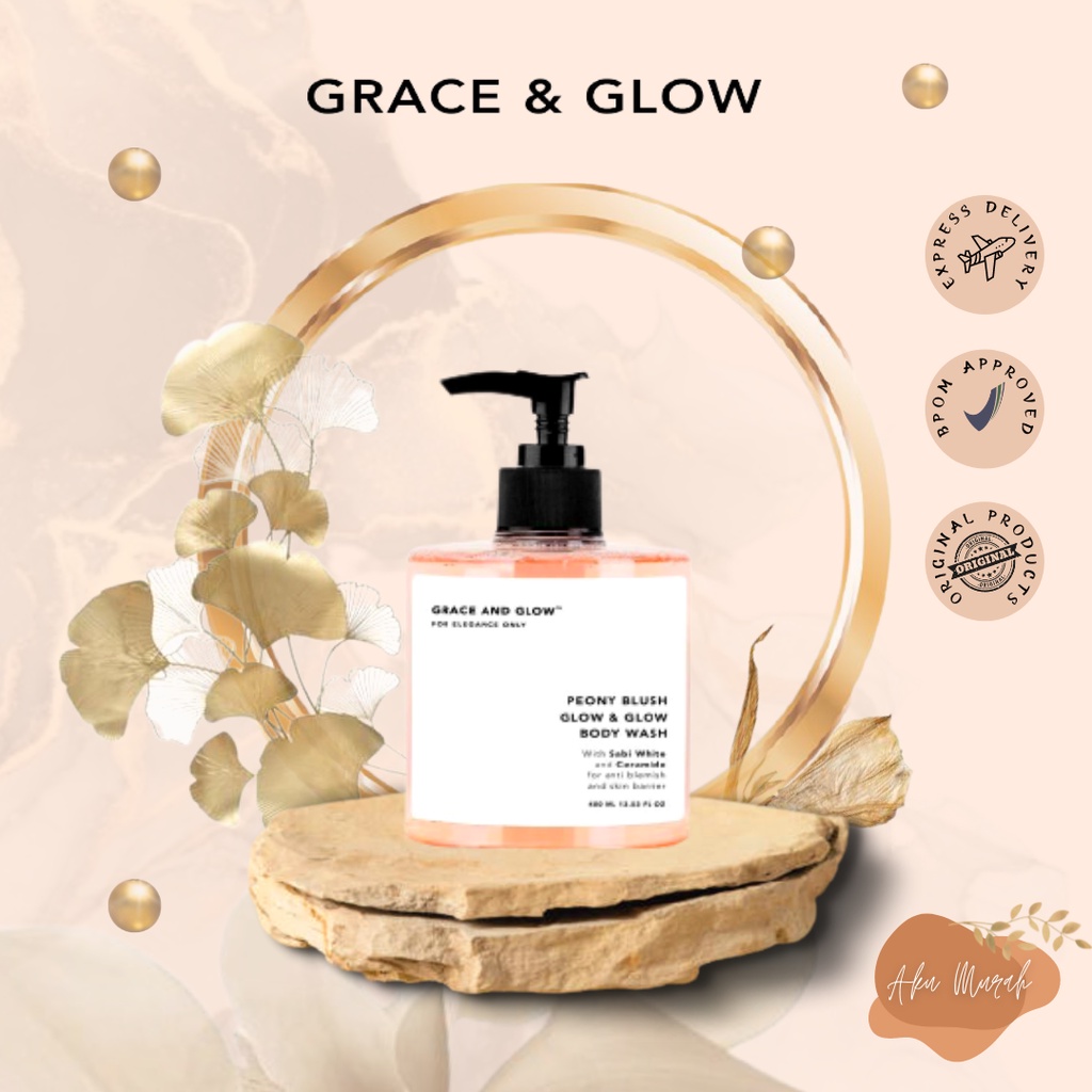 ✨ AKU MURAH ✨Grace and Glow Body Wash Peony Blush 400ml