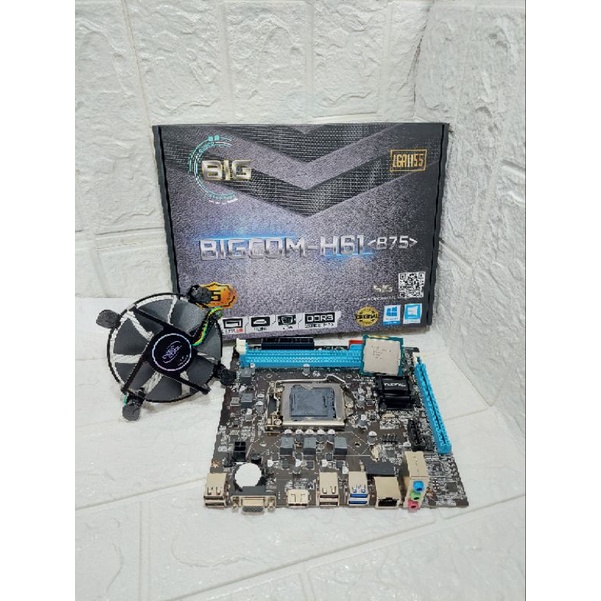 Promo Murah Paket Motherboard H61 BIGCOM + Proc core i3 2100  3.1Ghz + Ram Ddr3 4Gb - 8Gb