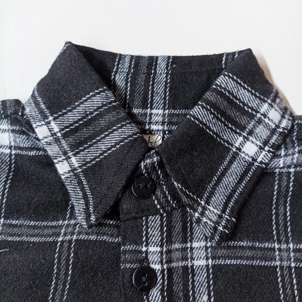 Kemeja flanel anak motif kotak 1-9 tahun