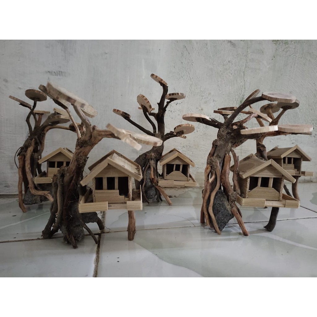 Akar Kayu Rasamala - Miniatur Bonsai Rumah Pohon Aquascape Hardscape