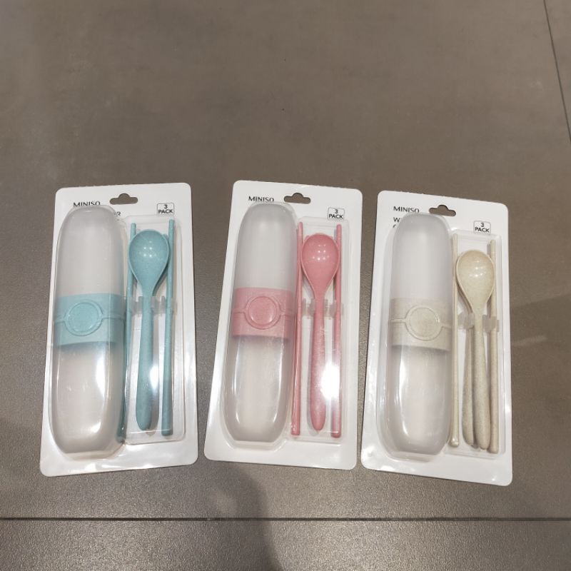 Miniso Wheat wiber cutlery set 3 pack