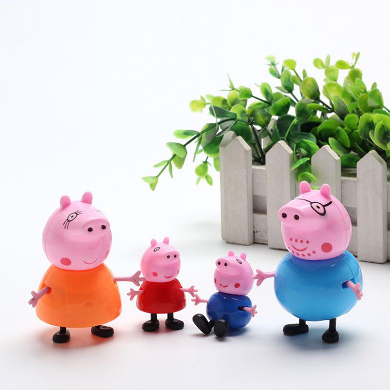 25Pcs Peppa Pig Family Friends Emily Rebecca Suzy Action Figures Toys Xmas Gift