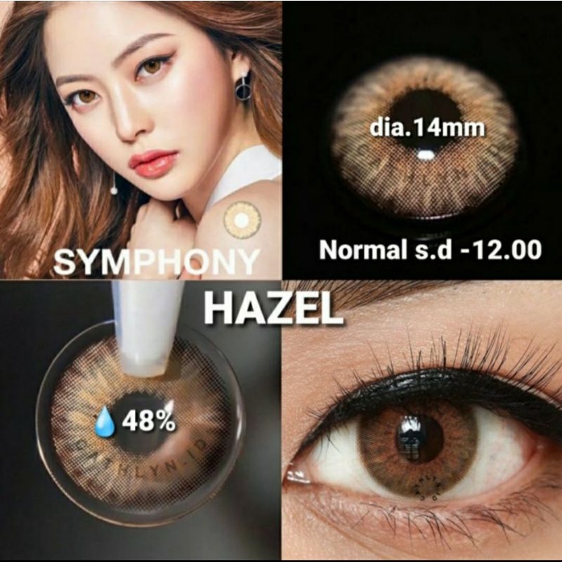 SOFTLENS PRINCESS SYMPHONY GREY HAZEL GREEN NORMAL MINUS s.d -15.00