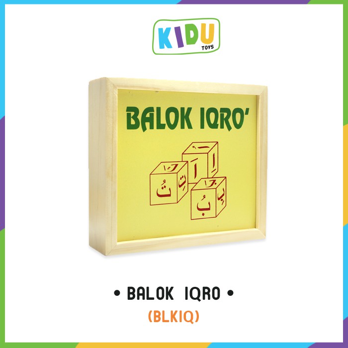 Mainan Edukasi Anak Balok Susun Kayu Iqro / Mainan Anak Muslim Balok Kayu Iqro / Balok Iqro Kidu Toys