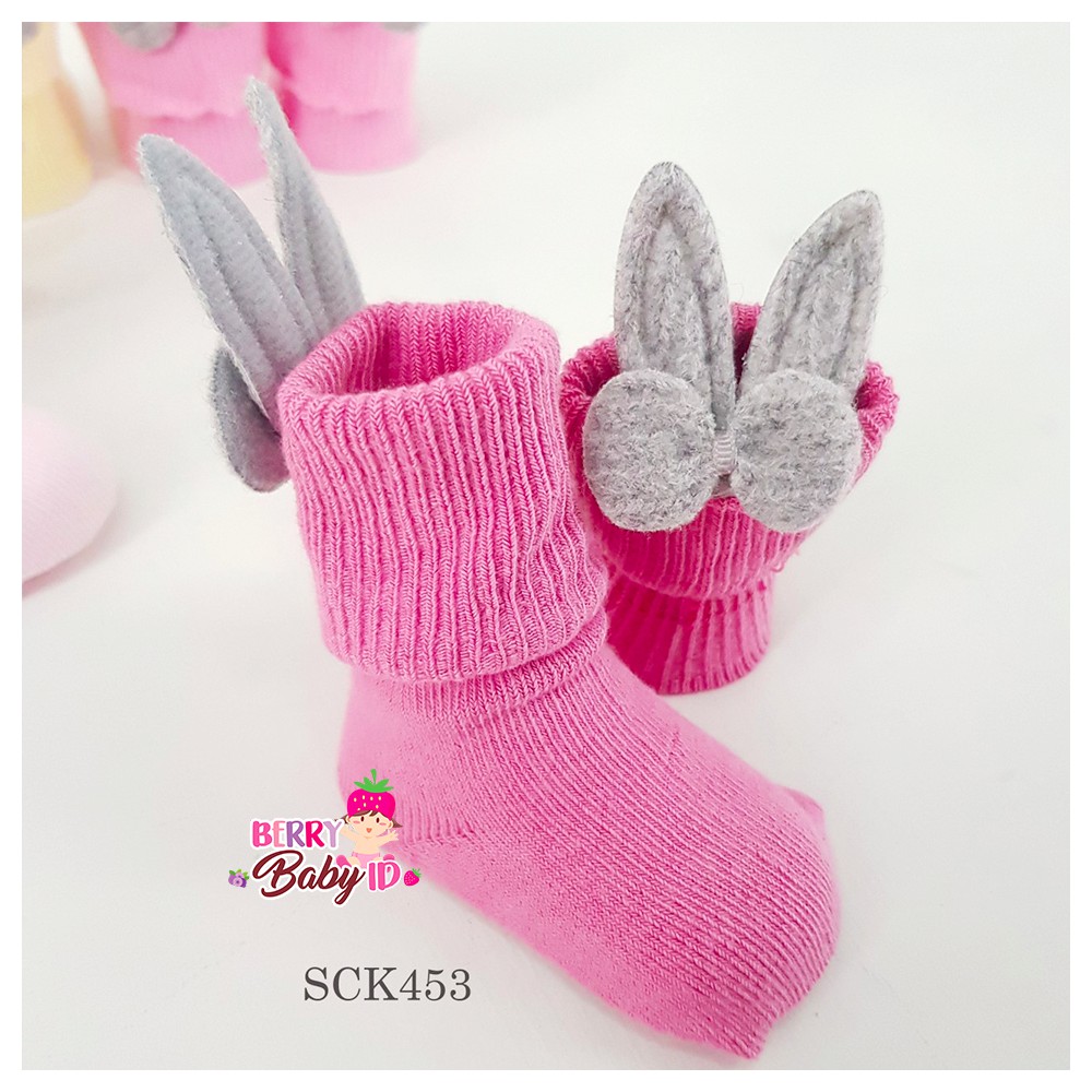 YooBerry Rabbit Socks Kaos Kaki Bayi Polos Rabbit Pita 6-12 Bulan Berry Mart