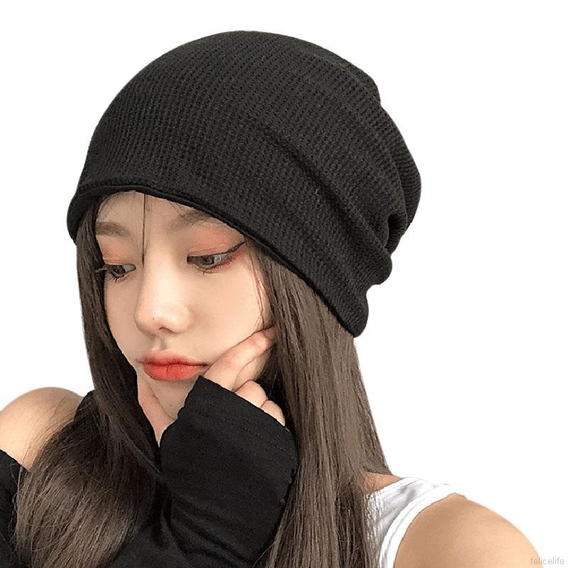 Topi Beanies Rajut Bahan Katun Double Layer Untuk Pria Dan Wanita