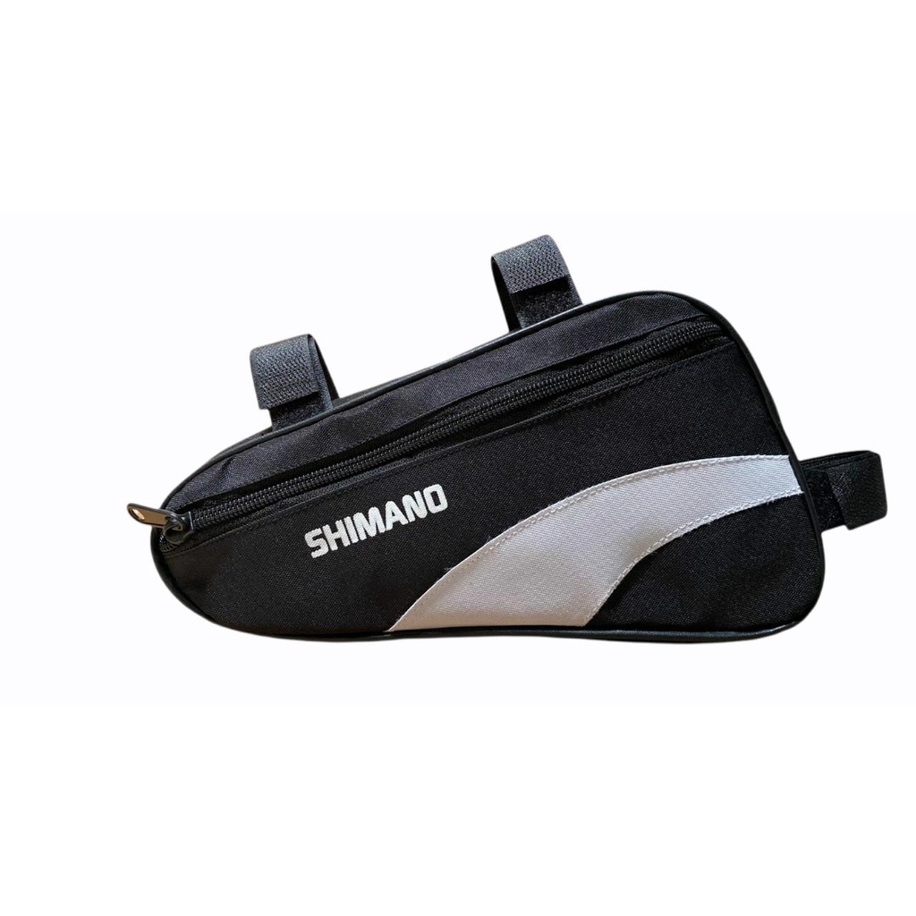TAS SEPEDA/TAS FRAME SEPEDA PREMIUM/TAS PREMIUM PAKE ROTAN LEBIH KEKAR-HITAM LENGKUNG PUTIH