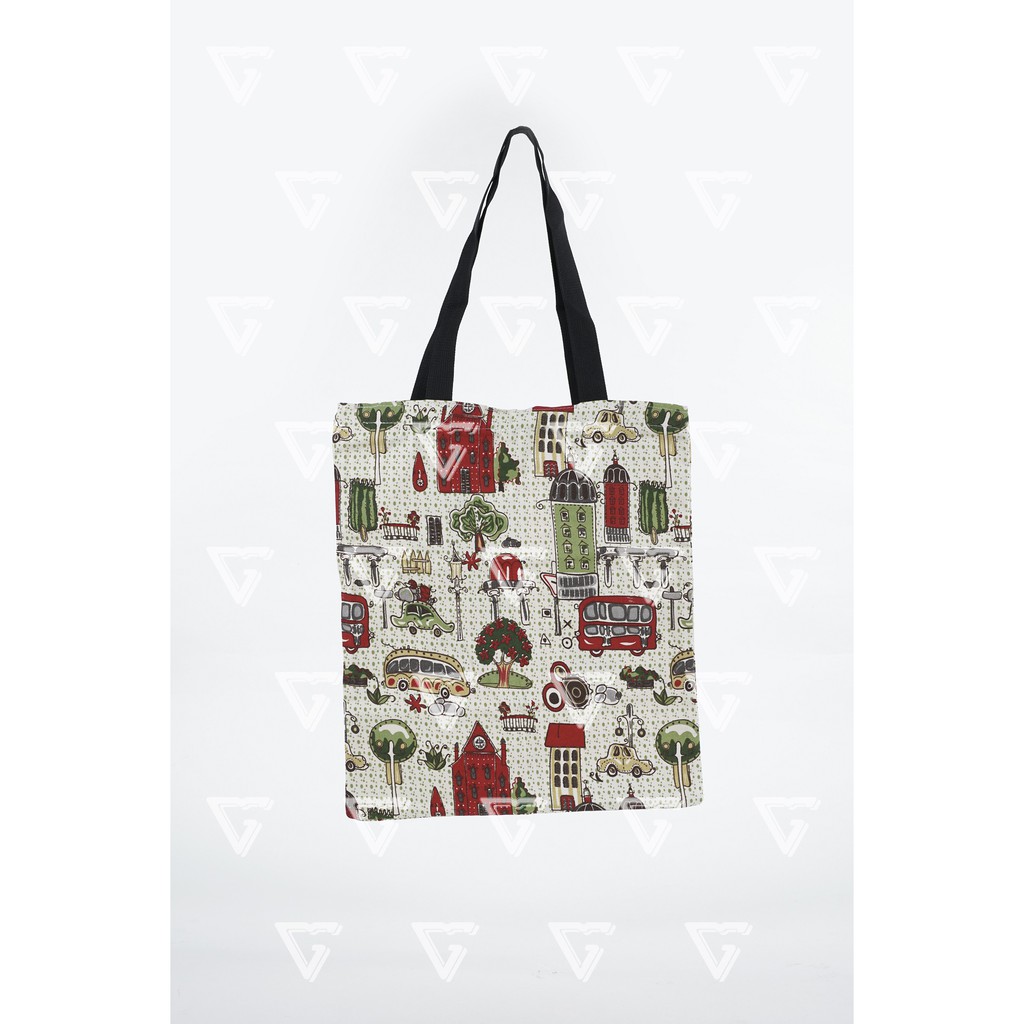 Totebag wanita / tote bag wanita kekinian 2021 kanvas motif Mobil