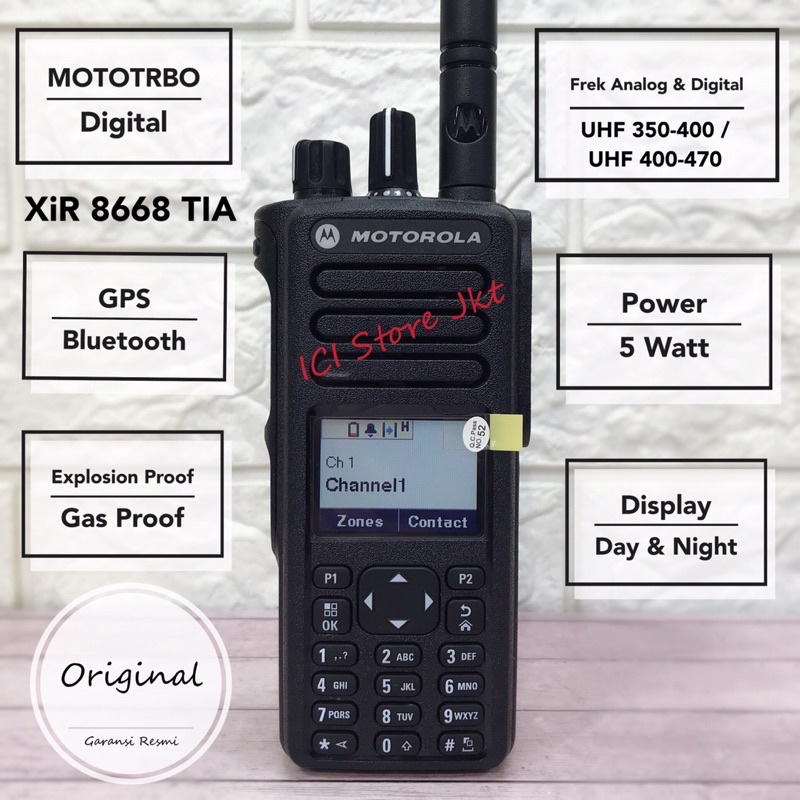 HT Motorola Xir 8668 TIA UHF garansi resmi