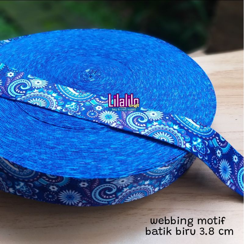 WEBBING MOTIF 4 CM / BAHAN TALI TAS (TANPA KAITAN)