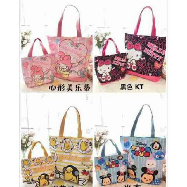 02374 tas my melody tas gudetama tas tsum tsum besar