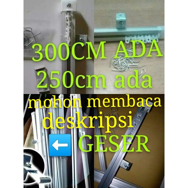 Grosir besi batang balok gorden rel kotak alumunium rel vitrase daleman gorden murah