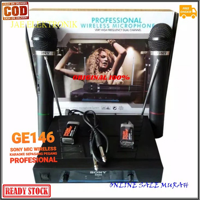 G146 SONY mic wireless karaoke sepasang mikrophone Wireles dual pegang microphone pro suara audio