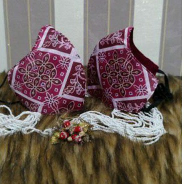 masker batik bhayangkari bahan satin