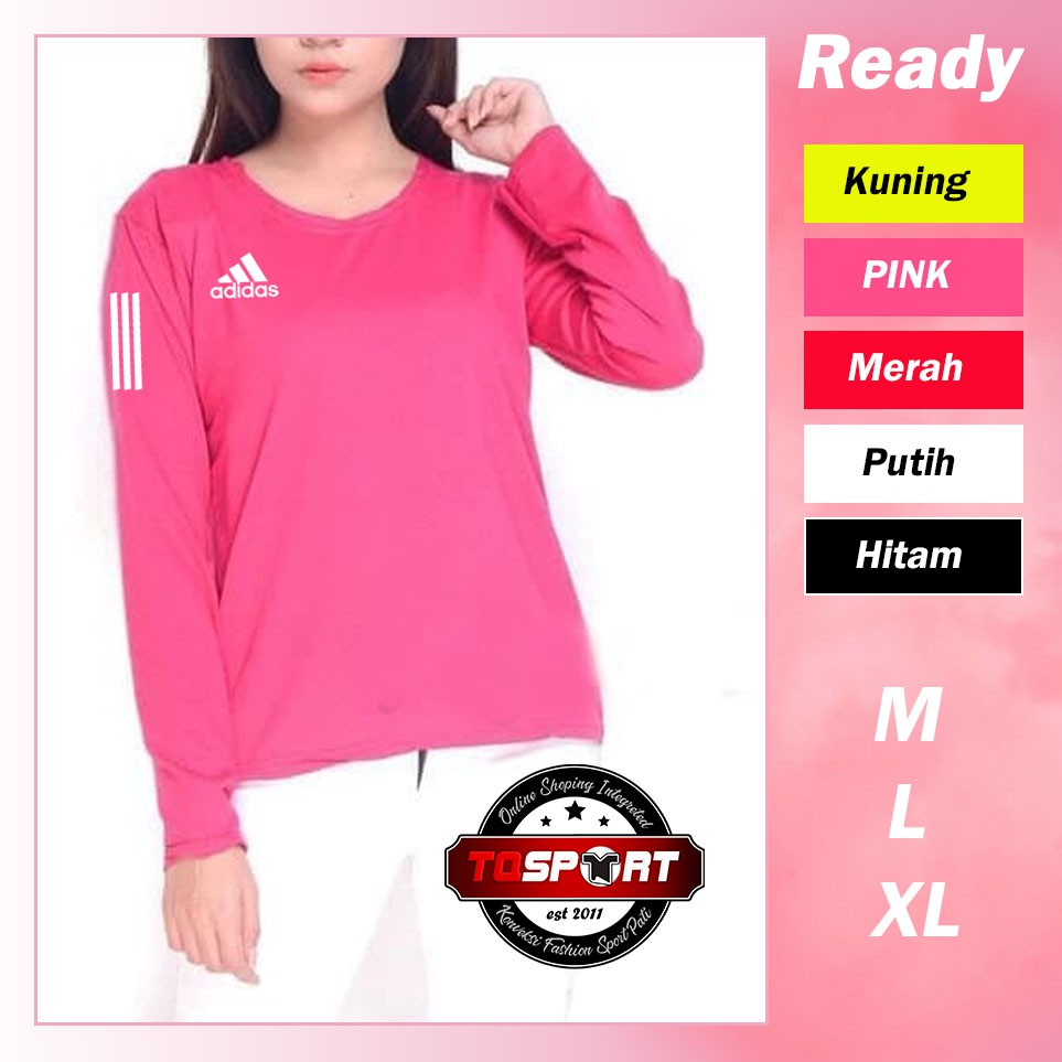 Download  Logo BORDIR  BAJU Kaos Pakaian gym running olahraga TANGAN PANJANG ladies Wanita Cewek MUSLIM ...